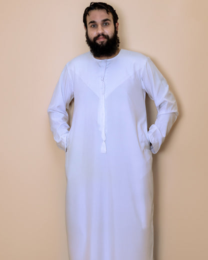 Luxury Essential White Emirati Thobe