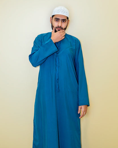 Limited Edition Luxury Aqua Teal Emirati Thobe